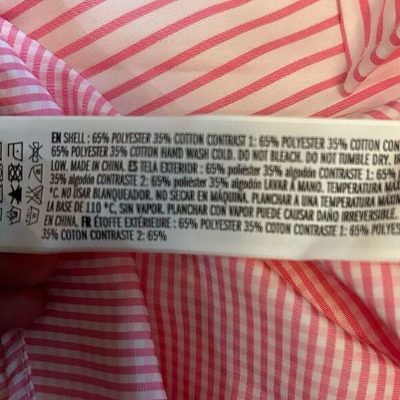 English Factory women's Colorblock Stripe Pink Button Down shirt size small NWT - Picture 4 of 7